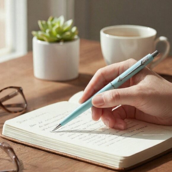 Parker Classic Vintage Collector’s Quality 1988 Artic Blue Silver USA Rollerball - Picture 2 of 8